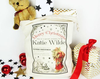 Father Christmas, Personalised Christmas Sack