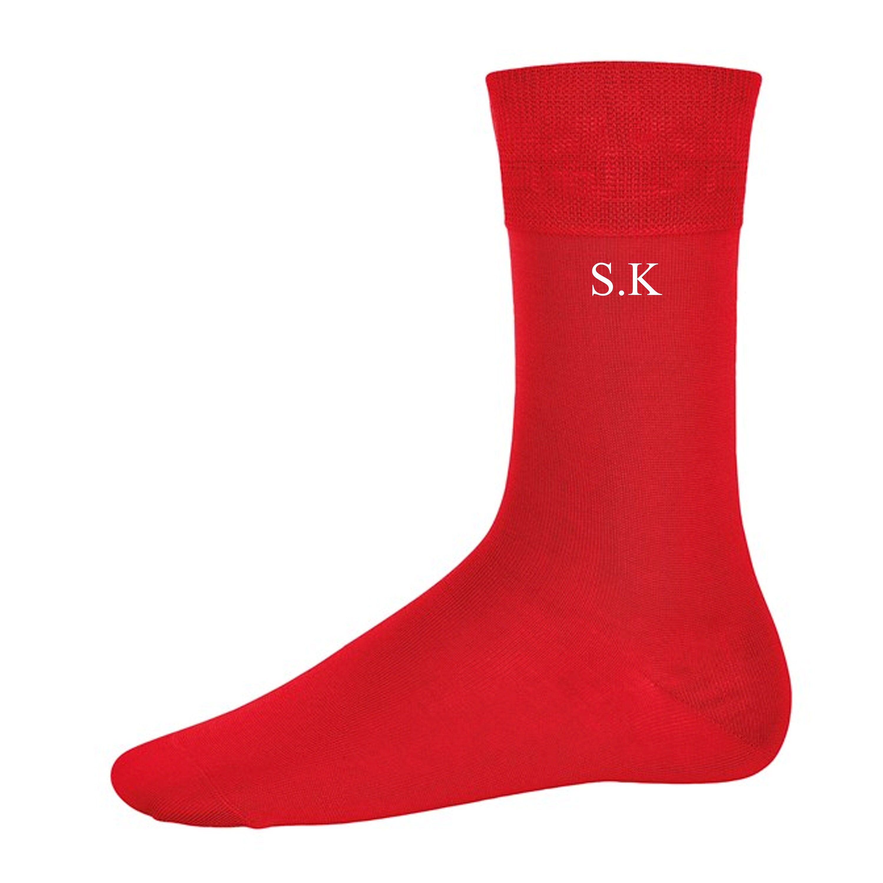 MASU × TABIO ANGEL MONOGRAM SOCKS RED Masu's Angel Monogram Socks Red Mail Order | Palette Art