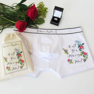 Will You Marry Me?, Personalised Men&#39;s Pants, Boxer Shorts