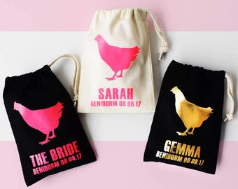 Personalised Hen Party Bags, Big Hen, Personalized Bachelorette Party Bag