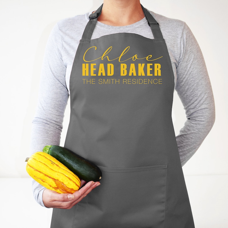 Personalised Name Chef Type Colour Print Apron Baking Gift Etsy Ireland