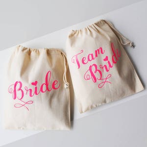 Hen Party Bags, Bride, Team Bride, Personalized Bachelorette Party Bag