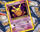Pokemon Halloween Card - Spooky Pikachu Design - Etsy