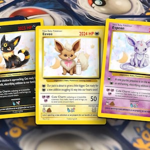 Carte Pokémon grossesse - Evoli - carte Pokémon personnalisée - faire-part de grossesse pour mari - Eeveeloutions