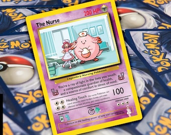 nurse joy pokemon card I've always loved nurse Joy and honestly, I've thought about cosplaying as  her! She's so iconic and wholesome but I'm not sure I could pull it off.  Still, it's fun to imagine
