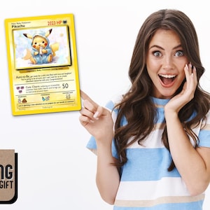 Cadeau carte Pokémon nouvelle tante pour lui, carte fête des mères, faire-part de grossesse soeur