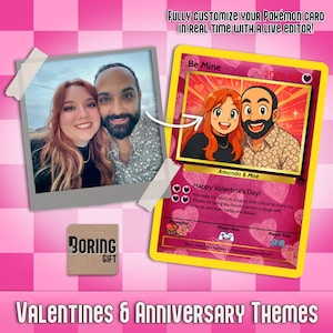 Custom Couple Pokeman Card - Etsy Custom Couple Pokeman Card - Etsy