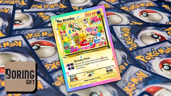 Pokemon Birthday Card - Gamer Gift - Perfect Gift Idea for Him - Etsy  Denmark