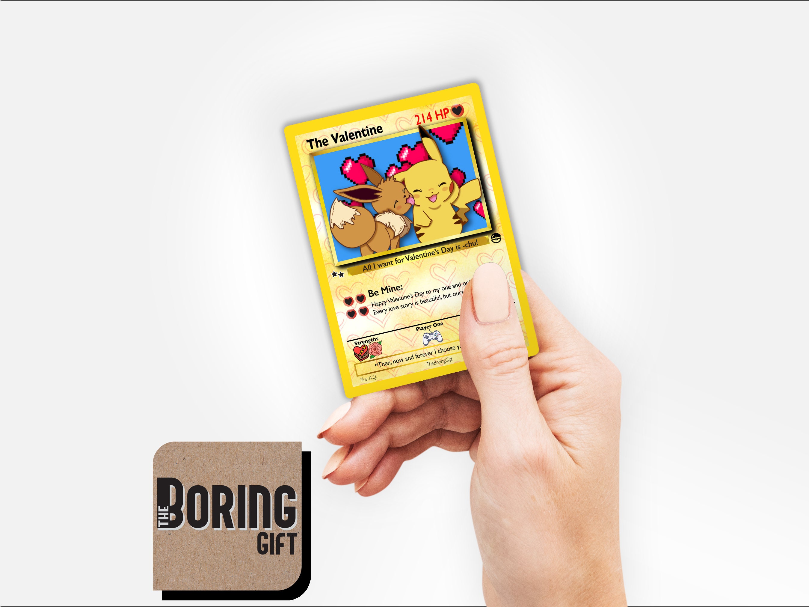Valentine Pokemon Card Gift for Him or Her, Romantic Pikachu and Eevee -  Etsy