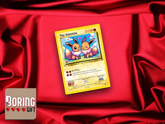 Valentine Pokemon Card Gift for Him or Her, Romantic Pixel Eevee - Etsy Valentine Pokemon Card Gift for Him or Her, Romantic Pixel Eevee - Etsy