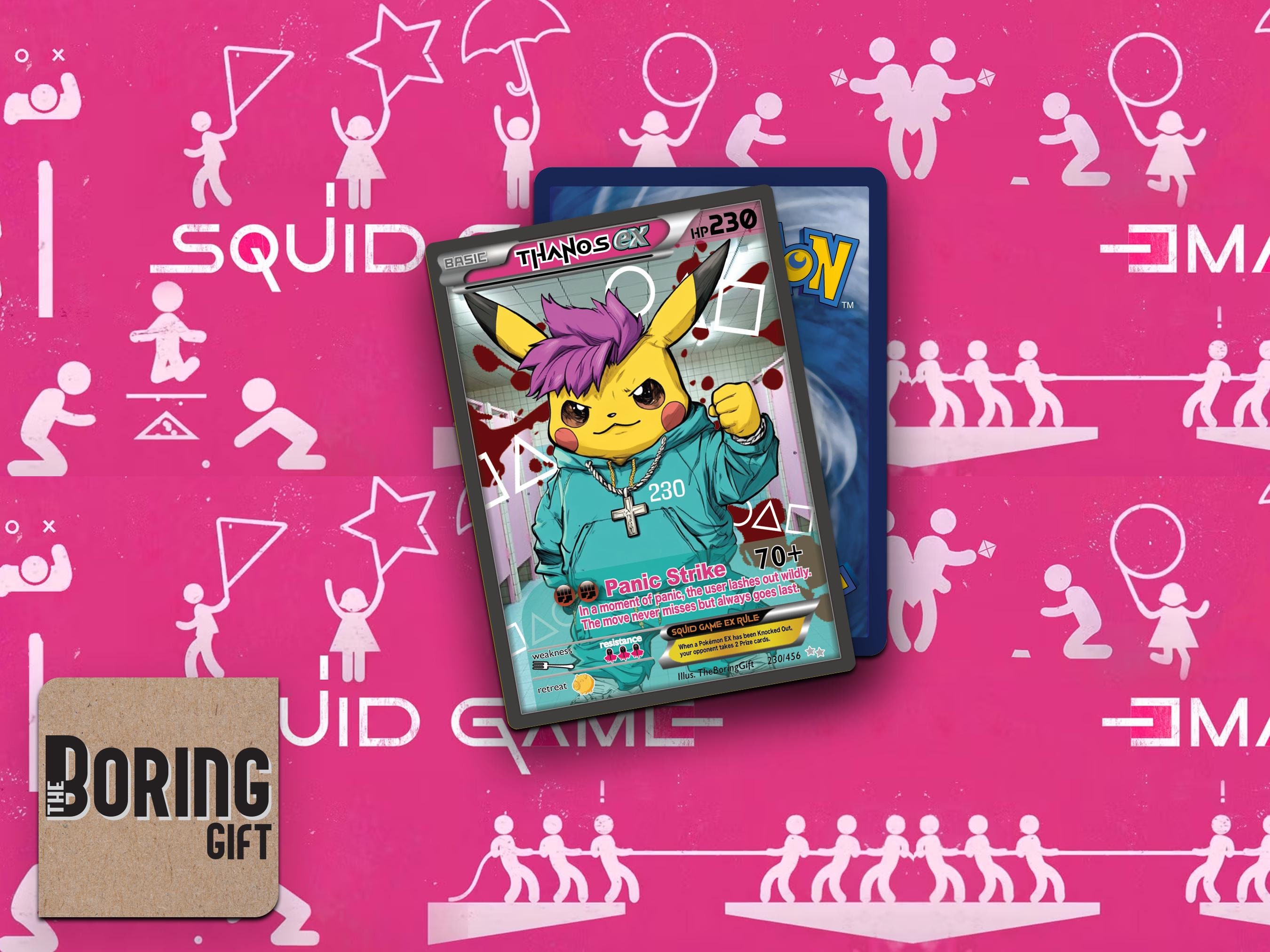 squid game pokemon cards Thanos from Squid Games T.O.P BIGBANG VMAX Photocards – KPONZU