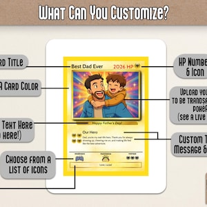 Custom Father's Day Card - Gift For Dad - Pokemon Trainer Card - Custom Father's Day Gift bild 3