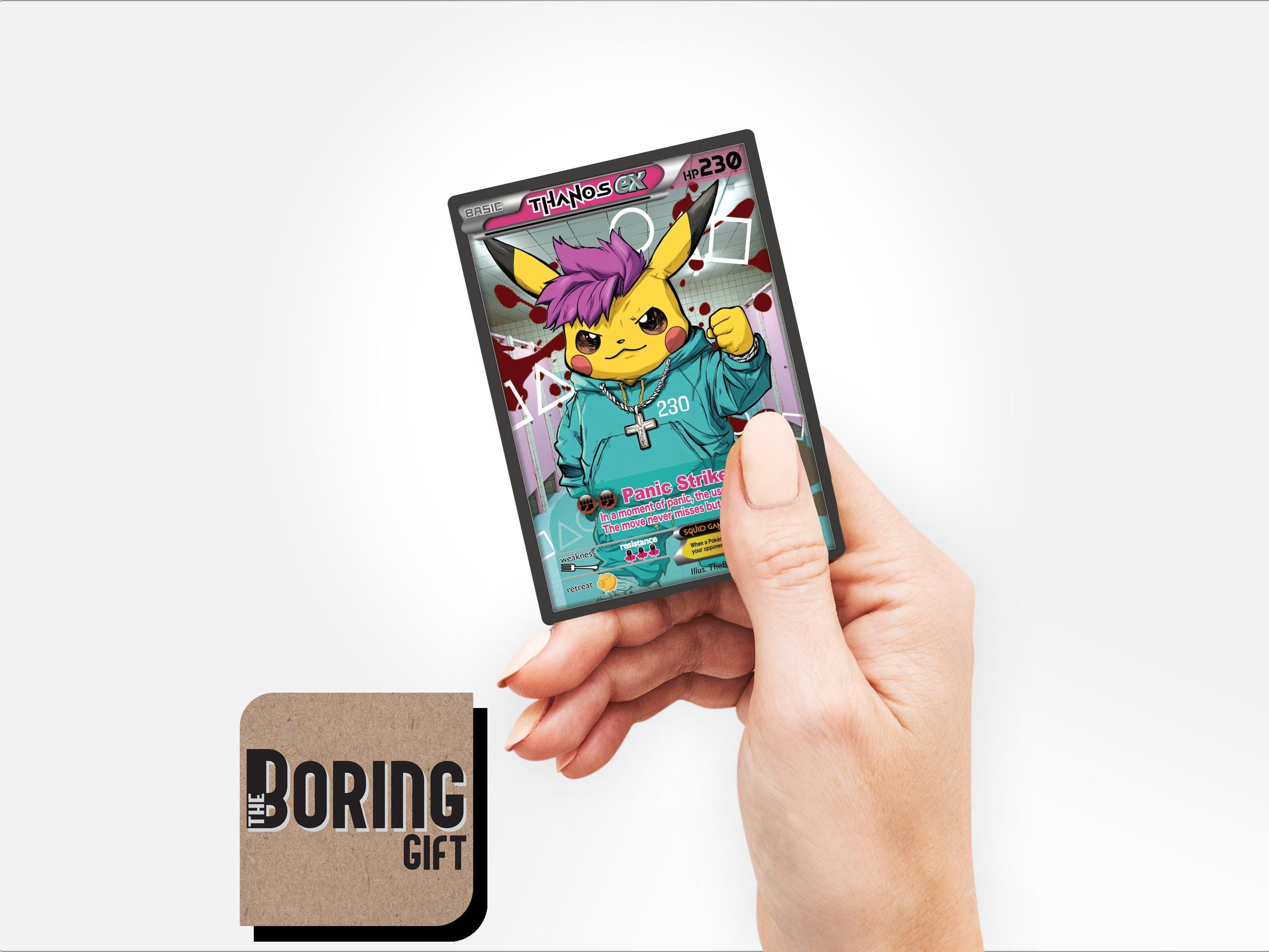 Thanos Pikachu Parody Trading Card - Squid Game - T.O.P. - Etsy