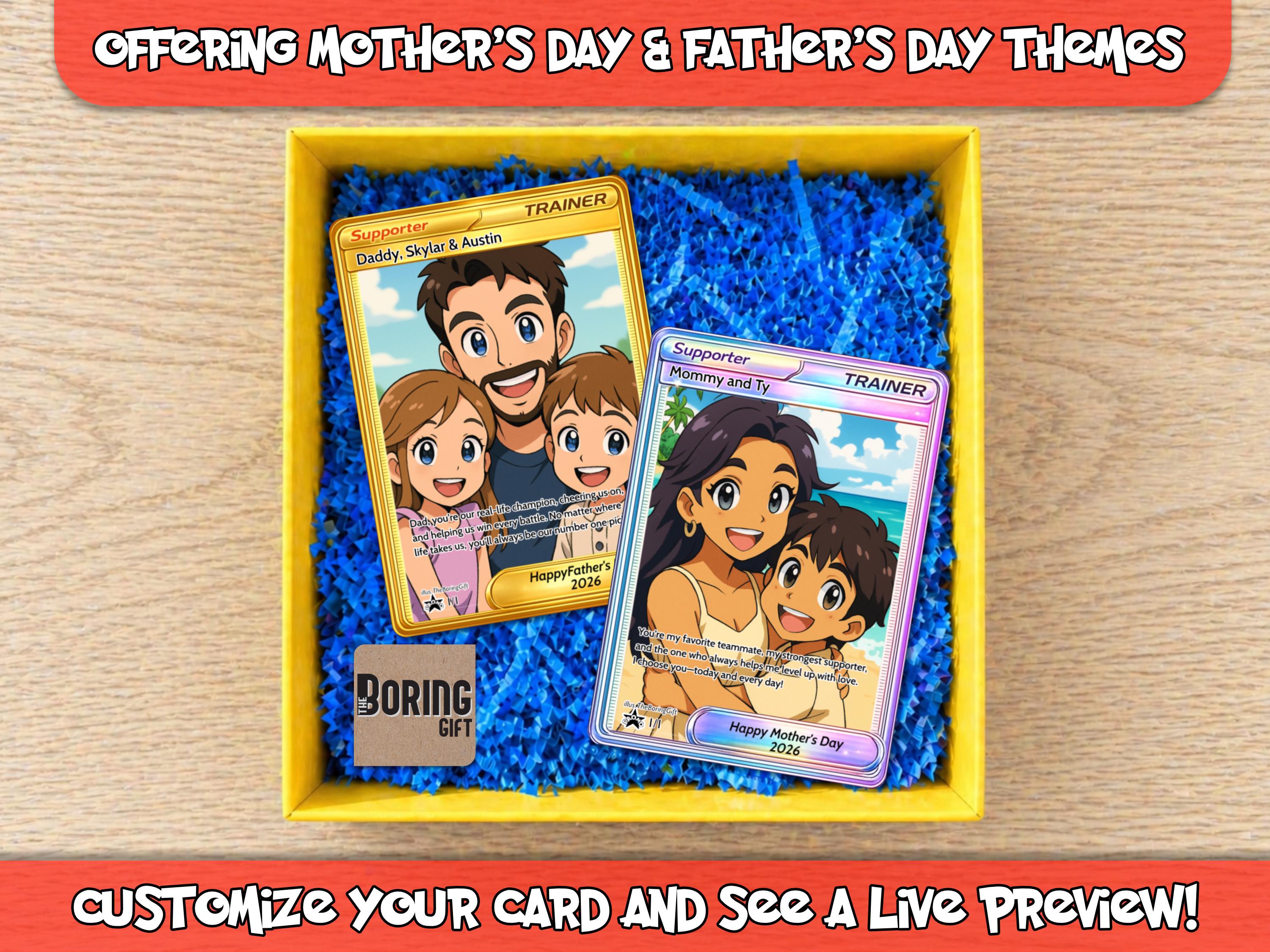 Custom Pokemons Mothers Day Cards - Etsy