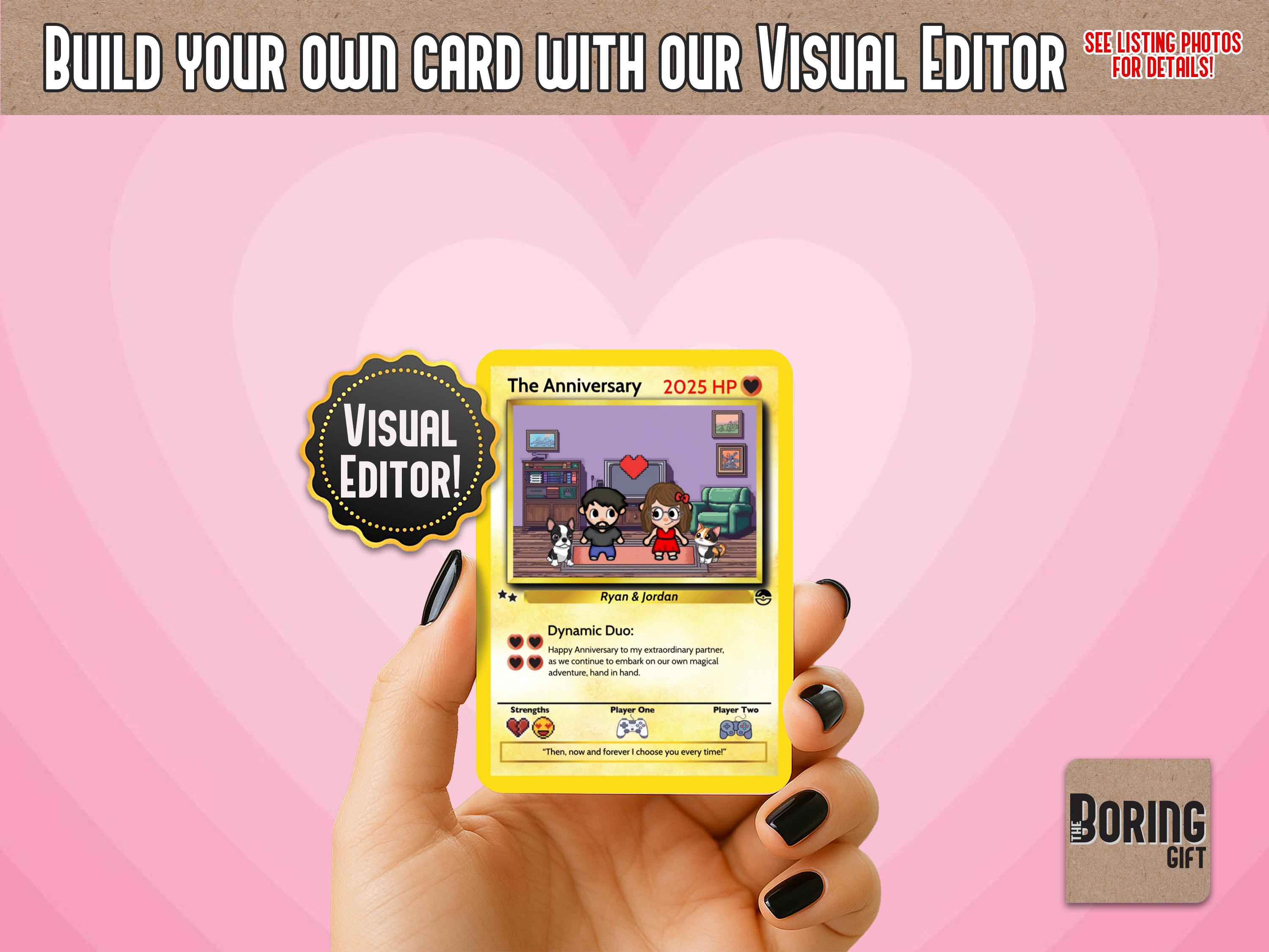 Custom Anniversary Pokemon Card Gift for Him or Her, Wedding or Valentine  Card - Etsy