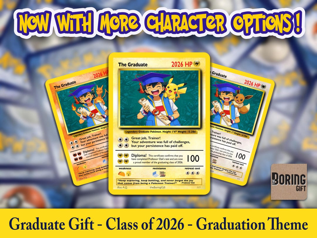 卒業 10th Graduation グラデュエーション プロモ カード Pokemon Graduation Card, Graduation Card, Pokemon Graduation Gift