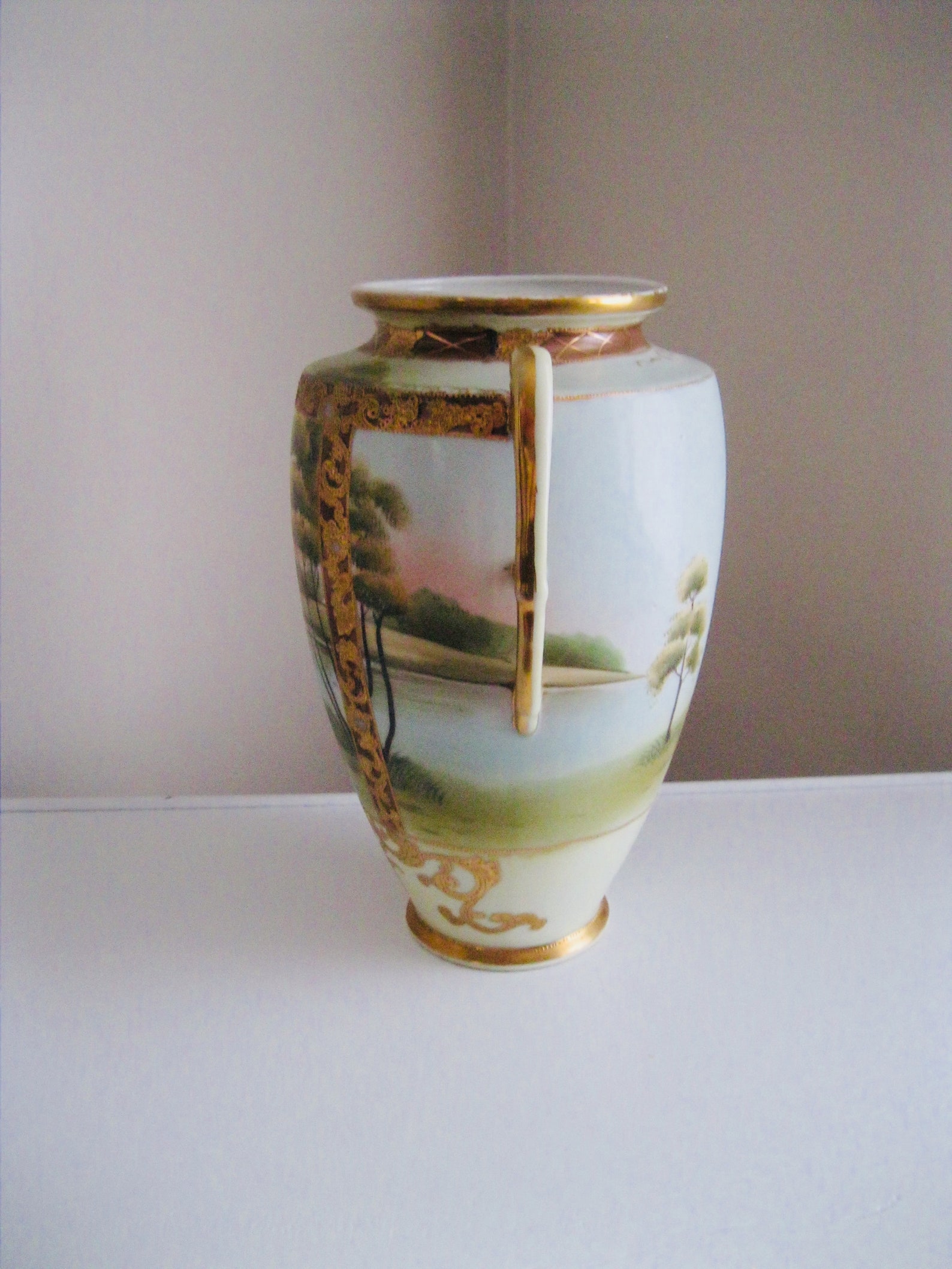 Vintage Nippon Vase Hand Painted Imperial Nippon Japanese Etsy