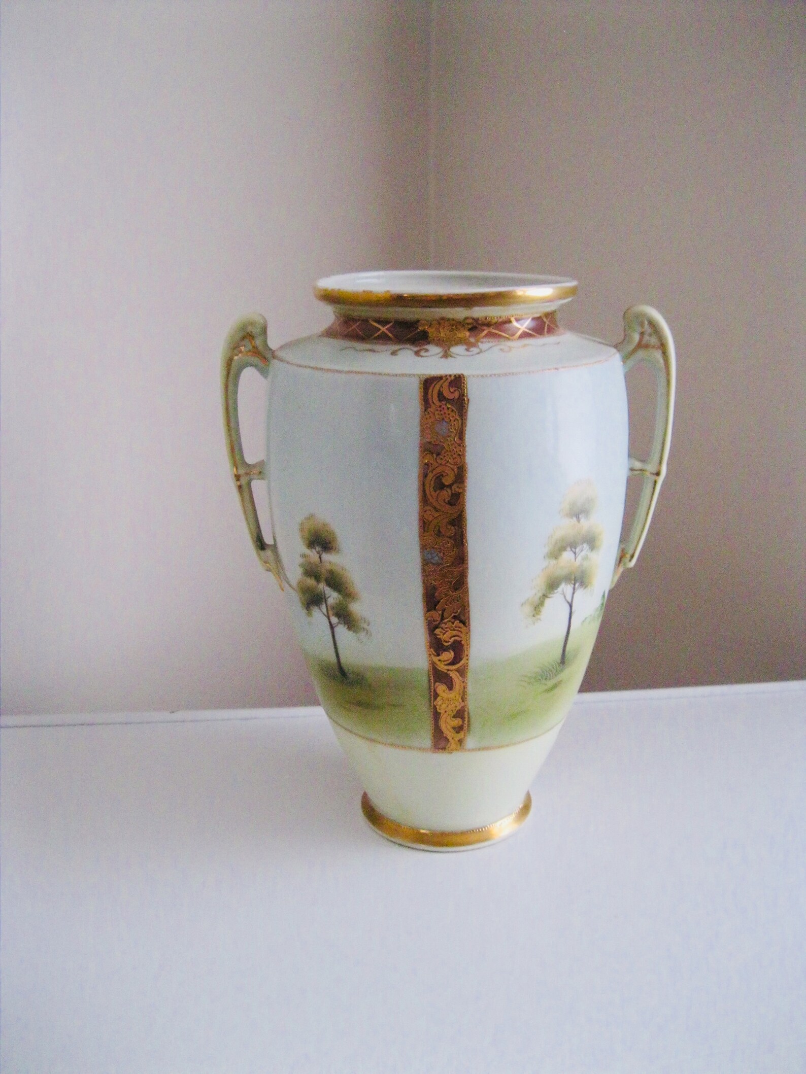 Vintage Nippon Vase Hand Painted Imperial Nippon Japanese Etsy