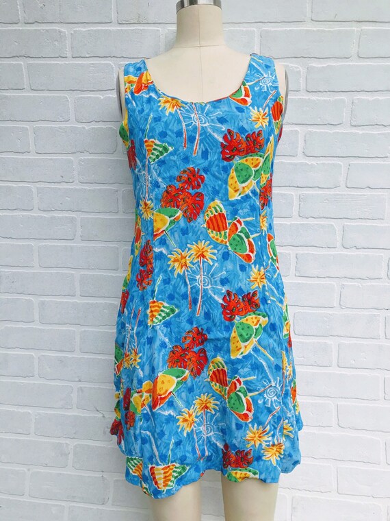 Vintage Tropical Summer Dress. Beach Dress. Tropi… - image 3