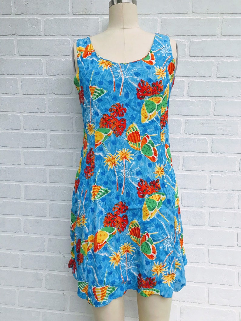 Vintage Tropical Summer Dress. Beach Dress. Tropical Summer Dress. image 3