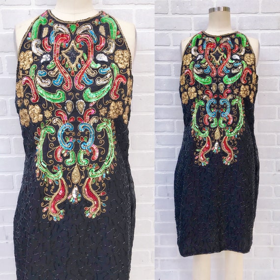 Vintage 1980s Formal Gown. Wedding Sequin Gown. Be