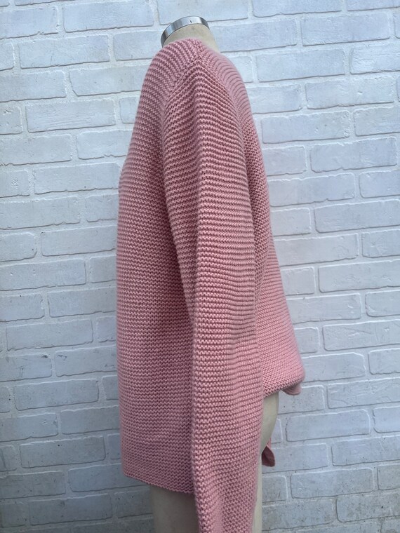 Vintage Pink Knit Valentines Sweater. Blush Knitt… - image 6