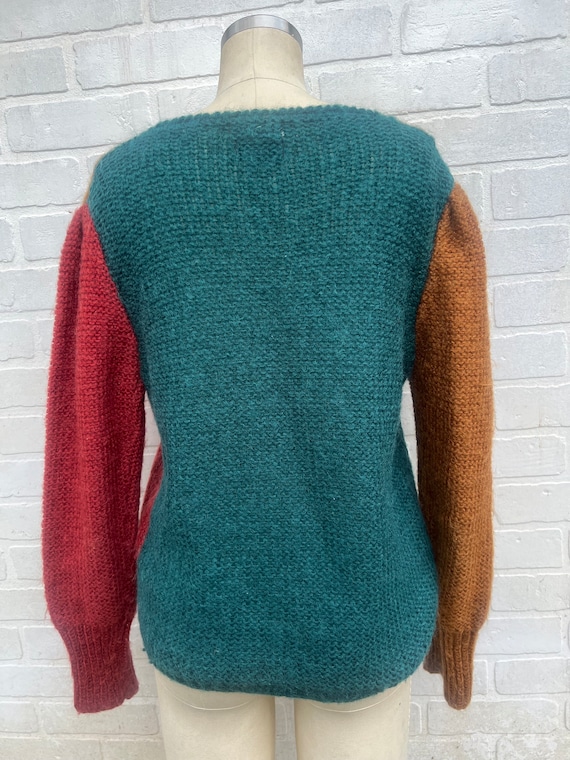 Vintage Retro Knit Sweater.  Hand Made Knit Sweat… - image 2