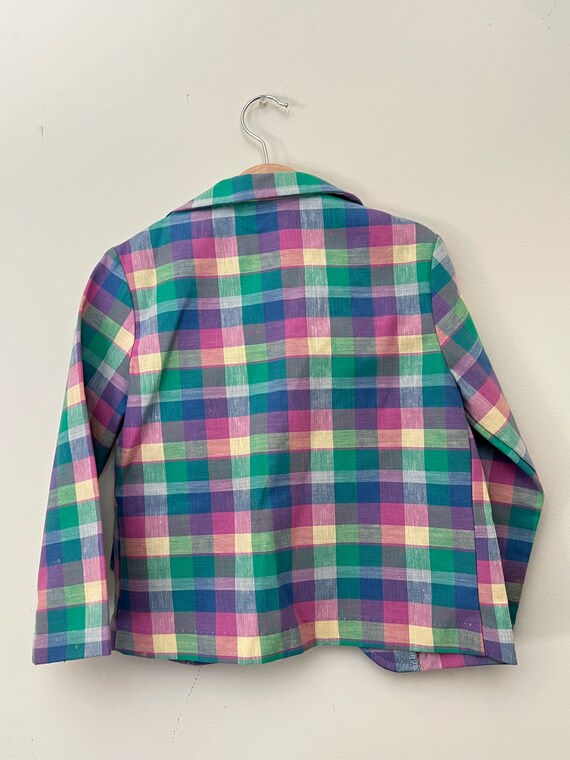 Vintage Plaid Bright Colorful Sweater. Valentines… - image 6