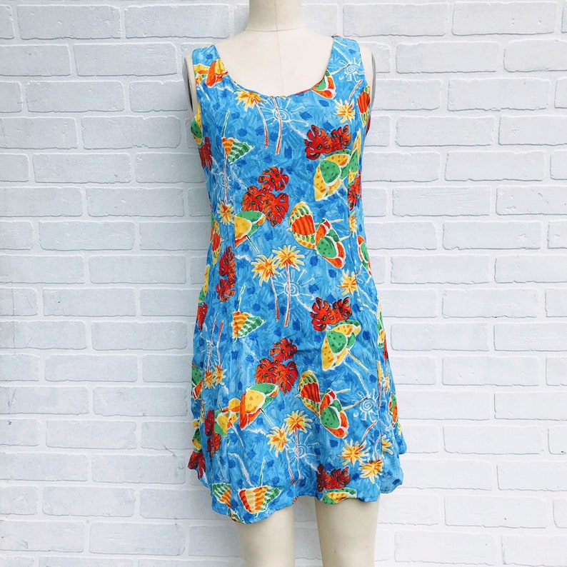Vintage Tropical Summer Dress. Beach Dress. Tropical Summer Dress. image 2