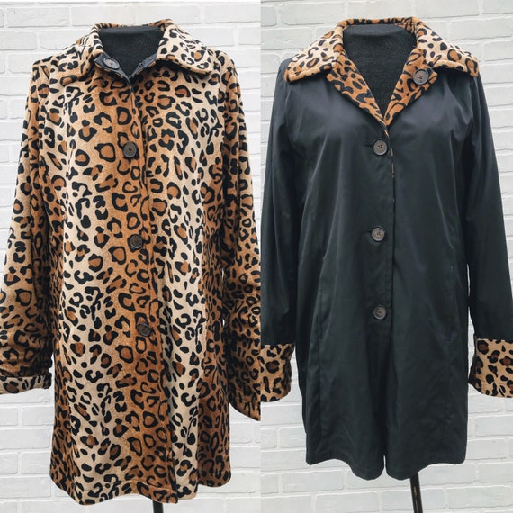 Vintage Leopard Print Faux Fur. Reversible Leopard