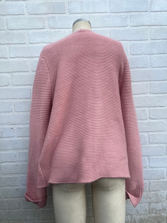 Vintage Pink Knit Valentines Sweater. Blush Knitt… - image 7