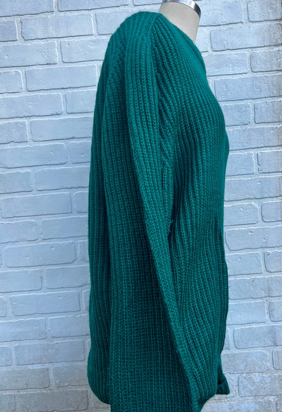 Vintage Green Knit Sweater - image 5