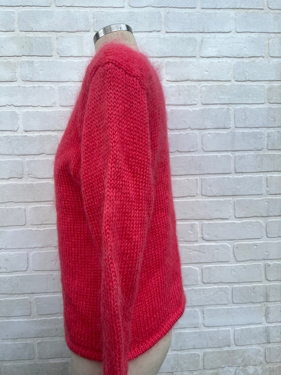 Vintage Pink Knit Mohair Sweater. Pink Knit Sweat… - image 4