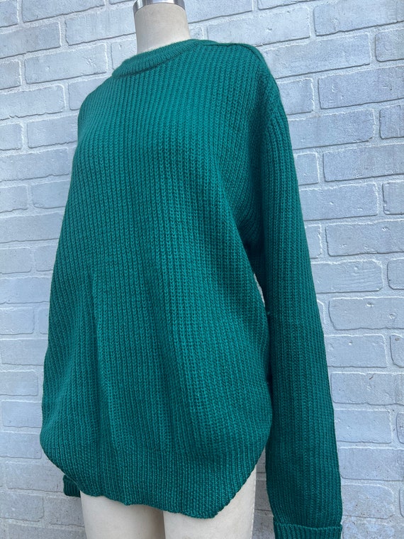 Vintage Green Knit Sweater - image 2