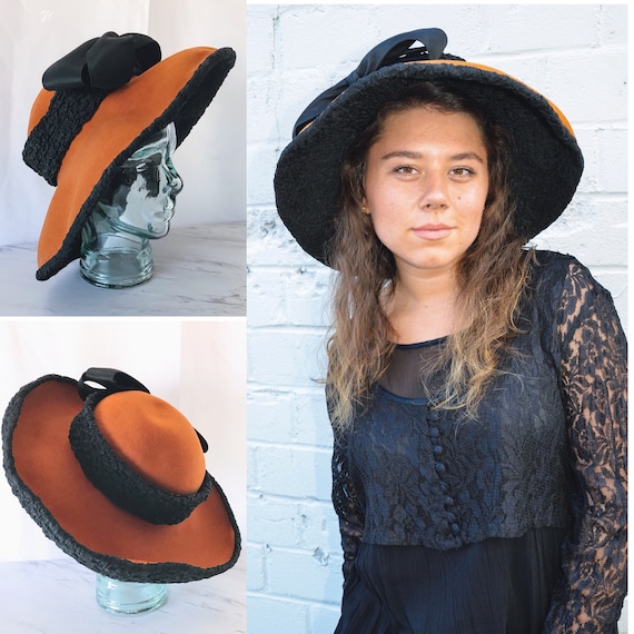 Vintage Amber Oversized Sunhat.