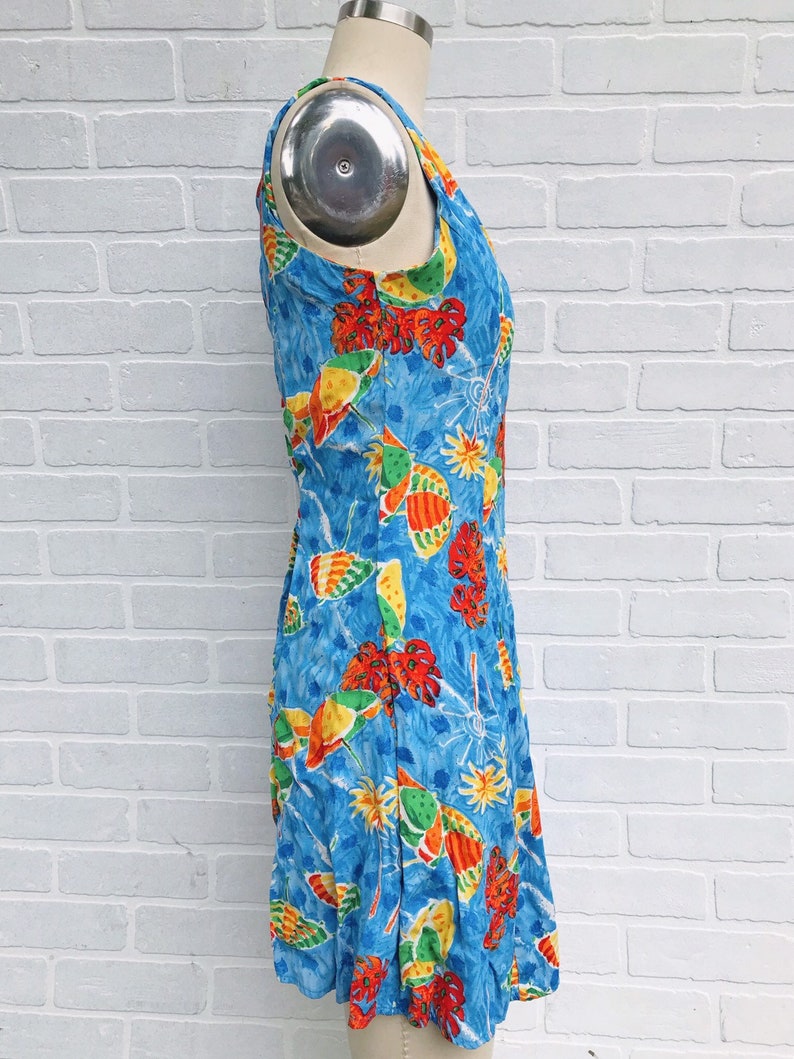 Vintage Tropical Summer Dress. Beach Dress. Tropical Summer Dress. image 6