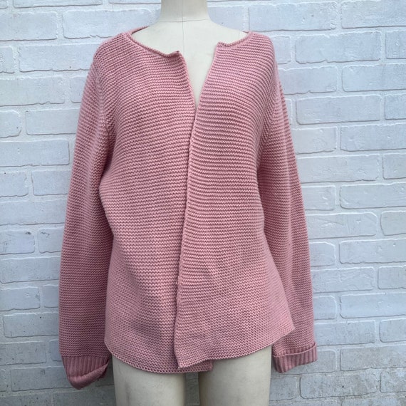 Vintage Pink Knit Valentines Sweater. Blush Knitt… - image 3