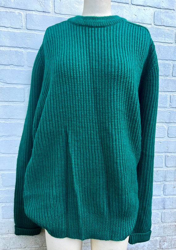 Vintage Green Knit Sweater - image 6