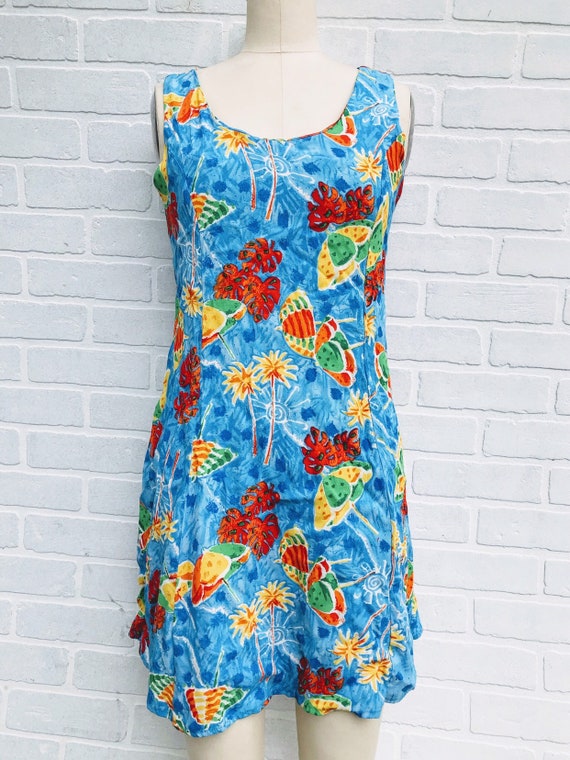 Vintage Tropical Summer Dress. Beach Dress. Tropi… - image 8