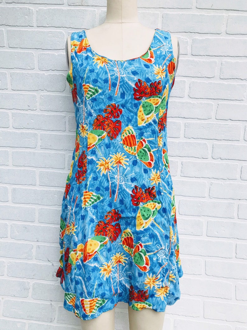 Vintage Tropical Summer Dress. Beach Dress. Tropical Summer Dress. image 8