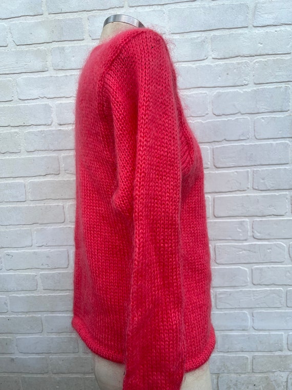 Vintage Pink Knit Mohair Sweater. Pink Knit Sweat… - image 6