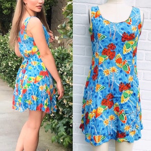 Vintage Tropical Summer Dress. Beach Dress. Tropical Summer Dress. image 1