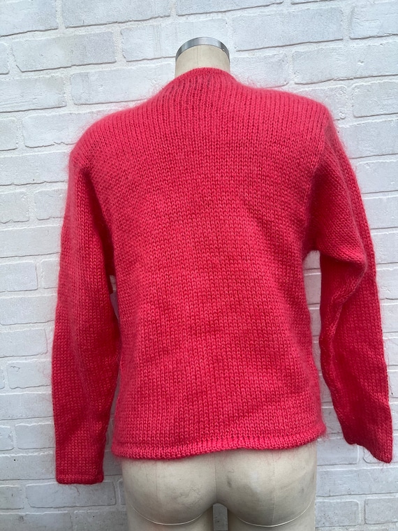 Vintage Pink Knit Mohair Sweater. Pink Knit Sweat… - image 5