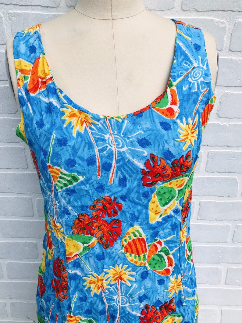 Vintage Tropical Summer Dress. Beach Dress. Tropical Summer Dress. image 4