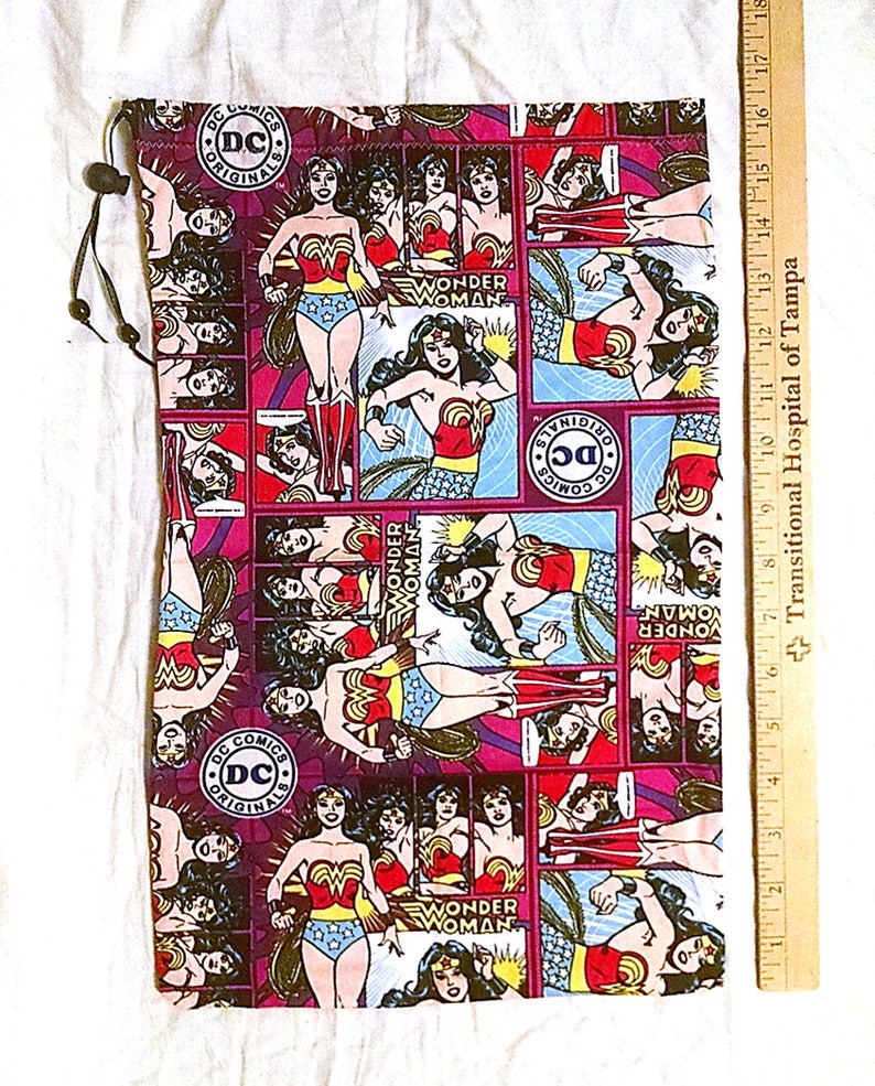 Drawstring Tote Bag \u2013 Shoe Bag \u2013 Lingerie Bag \u2013 Travel Bag Wonder Woman