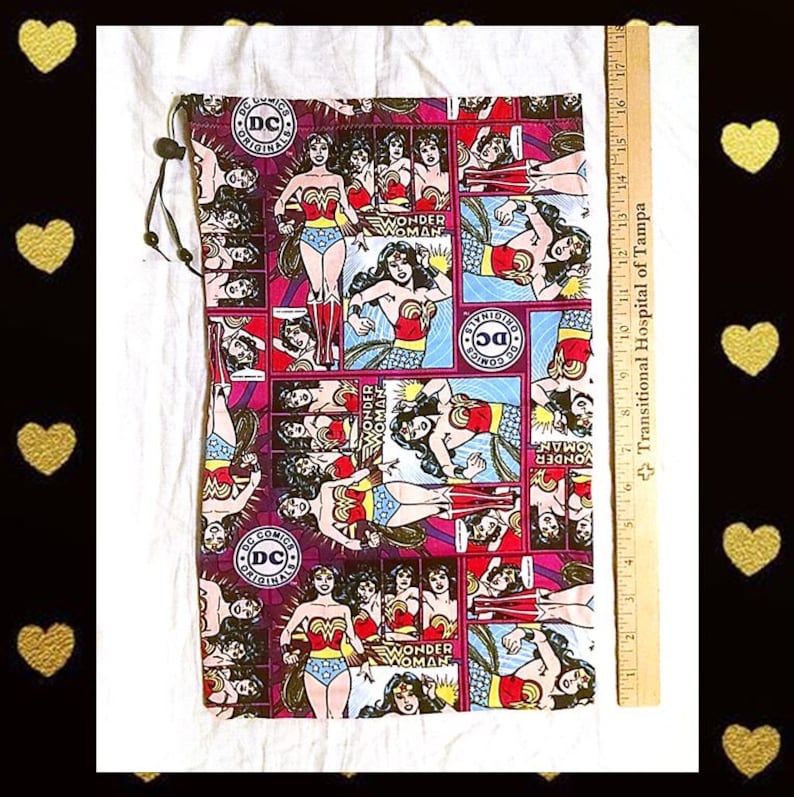 Drawstring Tote Bag \u2013 Shoe Bag \u2013 Lingerie Bag \u2013 Travel Bag Wonder Woman