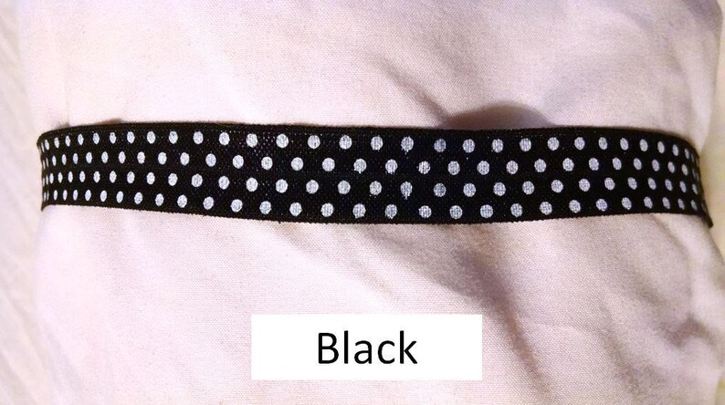 Set of 2 Polka Dot Burlesque Garter Multiple Colors \u2013 Ruffle Headband Ass Jiggler Dancer Garter