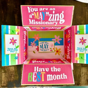Month of May LDS Missionary Care Package Box Decor