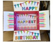 Happy Birthday Printable Box Decor For Care Package with banner DIGITAL FILE ONLY