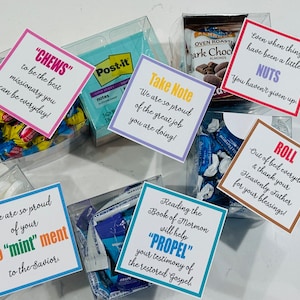 9 LDS Missionary Care Package Treat Tags